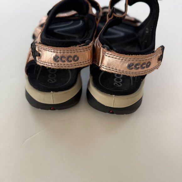 Ecco Womens Rose Gold Hiking Adjustable Strappy Sandals Size 7 Comfort - Picture 3 of 6